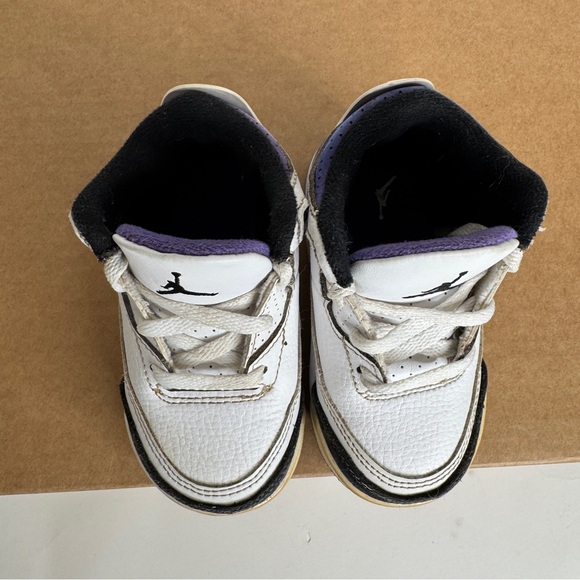 Nike Air Jordan 3 Retro TD  Toddler Sneaker 'Dark Iris' 2022   Size 5C - Picture 4 of 7
